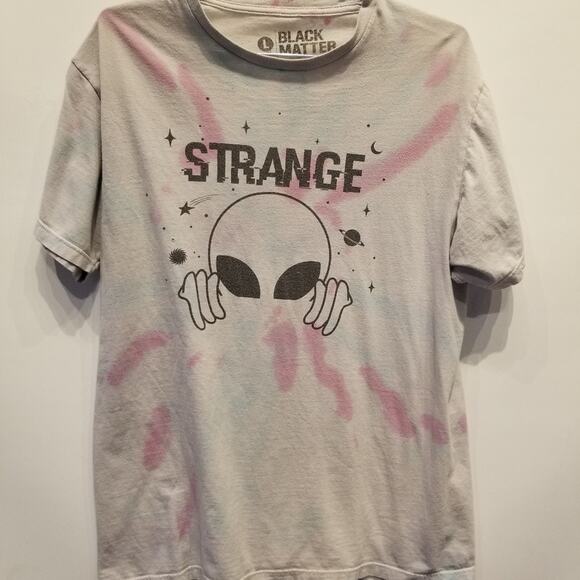 Black Matter Strange Graphic Tee  Alien Hot Topic Tie Dye Size L - Picture 3 of 7